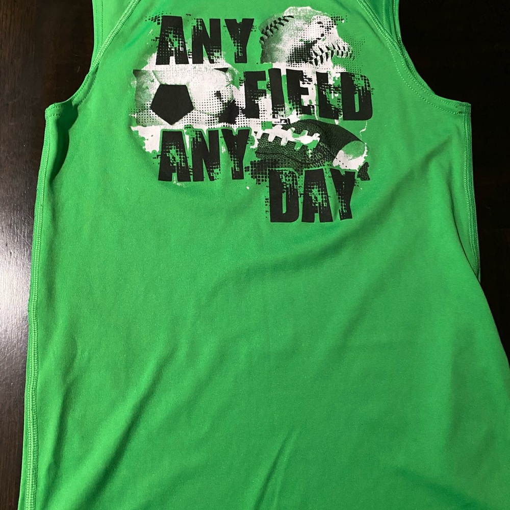 Champion Green Graphic Tank Top Size M(8-10) - Picture 1 of 6